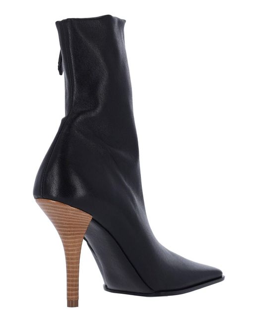 Alaïa Black Pointed-Toe Stiletto Ankle Boots