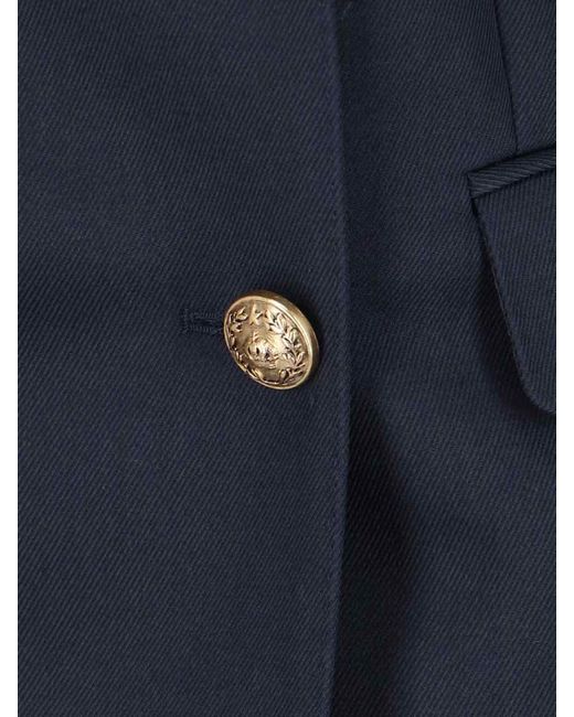 Golden Goose Deluxe Brand Blue Double-Breasted Blazer