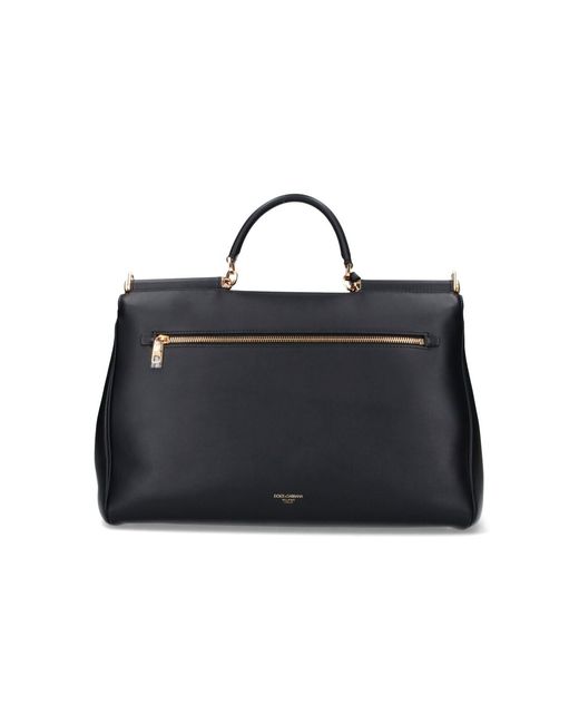 Dolce & Gabbana Black 'My Sicily' Large Handbag