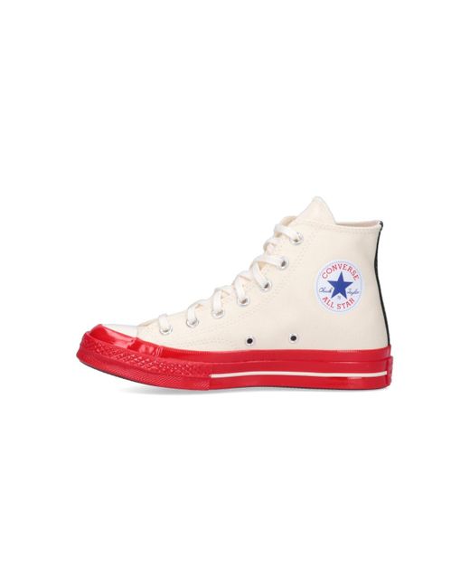 COMME DES GARÇONS PLAY Red X Converse 'Chuck 70' High Top Sneakers