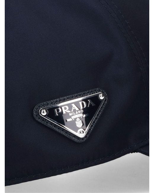 Prada Blue 'Re-Nylon' Baseball Cap for men
