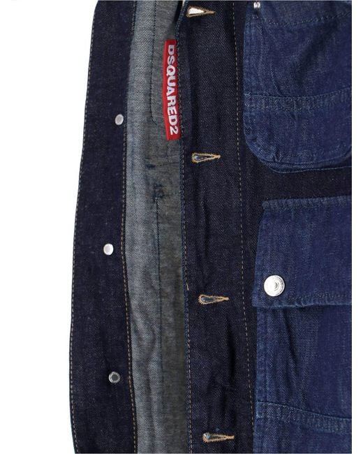DSquared² Blue Jackets Cotton for men