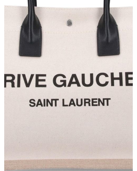 Borsa Tote "Rive Gauche" di Saint Laurent in Natural