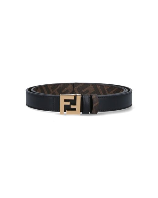 Cintura Reversibile "Ff Square" di Fendi in Black da Uomo