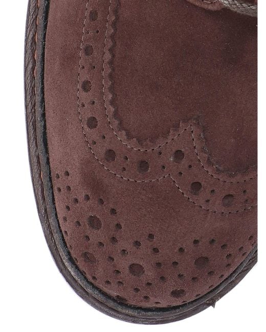 Tricker's Purple 'Bourton' Derby Shoes for men