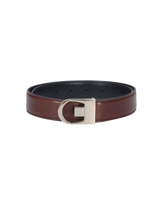 Saint Laurent Brown "Cassandre" Reversible Belt