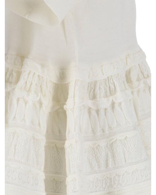 Alaïa White Peplum Top