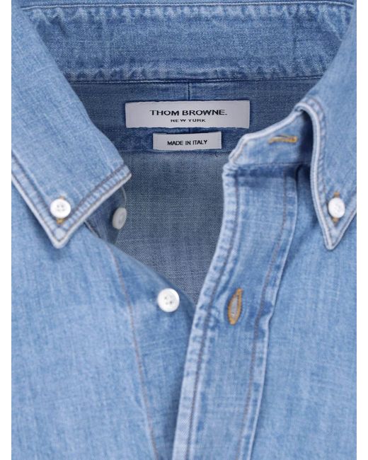 Thom Browne Blue Shirt “Armband” for men