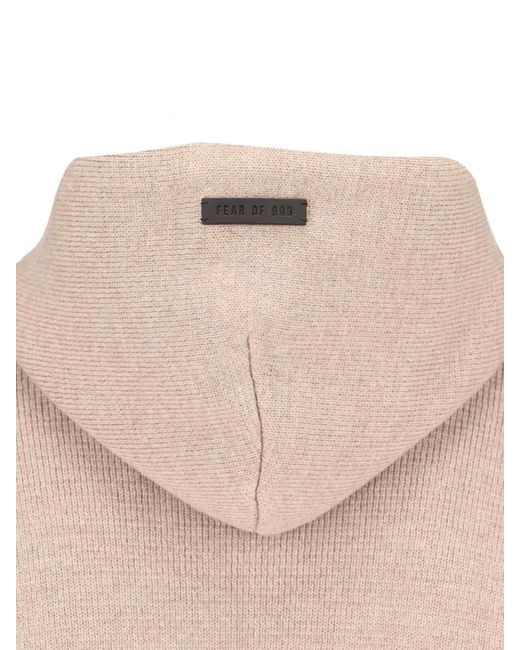 Fear Of God Pink Knitted Hoodie for men