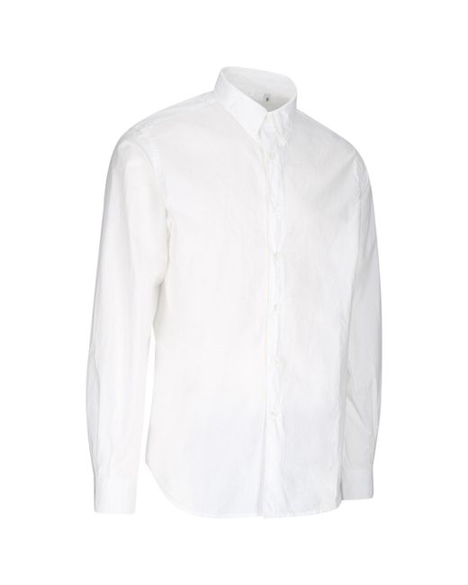 Aspesi White Tailored Shirt With Button-Down Front for men