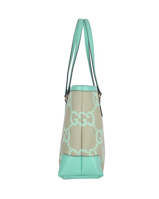 Gucci Green "jumbo Gg Ophidia" Shopping Bag