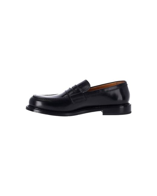 Premiata Black Leather Penny Loafer for men
