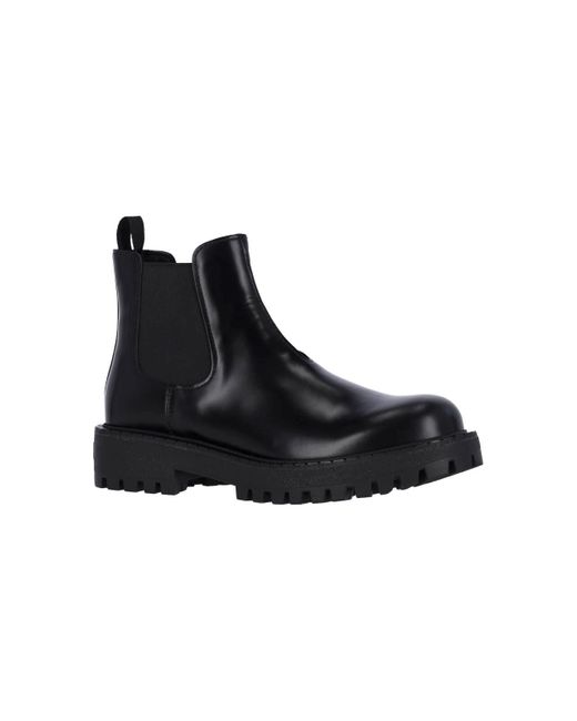 Stivaletti Chealsea di Prada in Black da Uomo