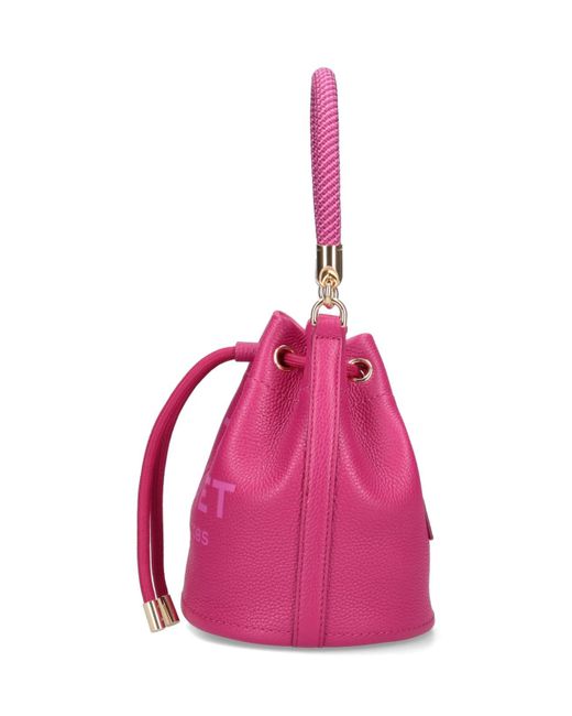 Borsa Secchiello "The Leather Bucket" di Marc Jacobs in Pink
