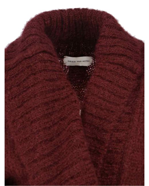 Dries Van Noten Red Sweaters Mohair