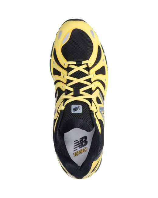 New Balance Yellow Leather & Mesh Sneakers