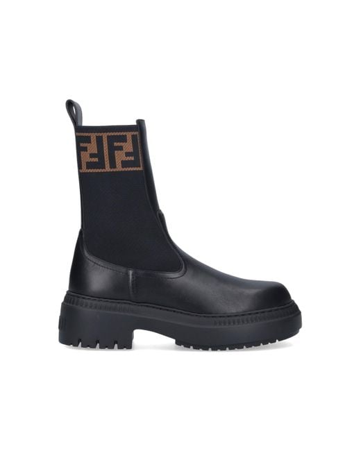 Stivali Biker "Domino" di Fendi in Blue