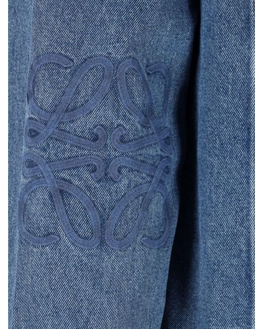 Loewe Blue Denim Jacket “Anagram” for men