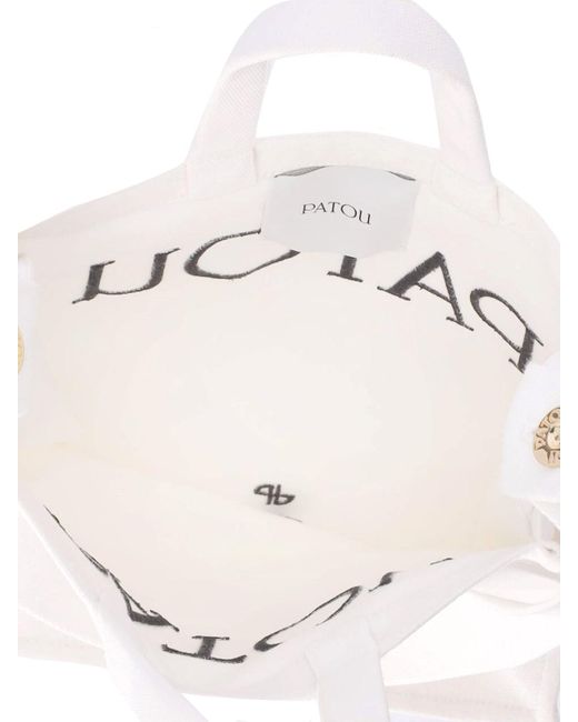 Patou White 100% Organic Cotton Tote Bag