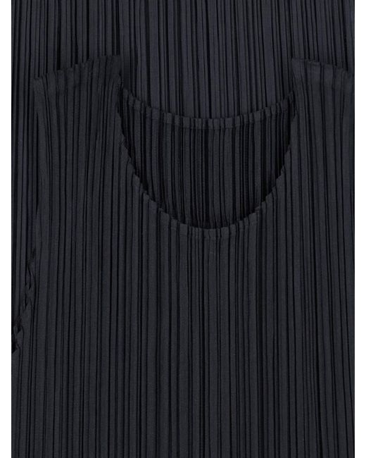 Pleats Please Issey Miyake Blue Pleated Midi Dress