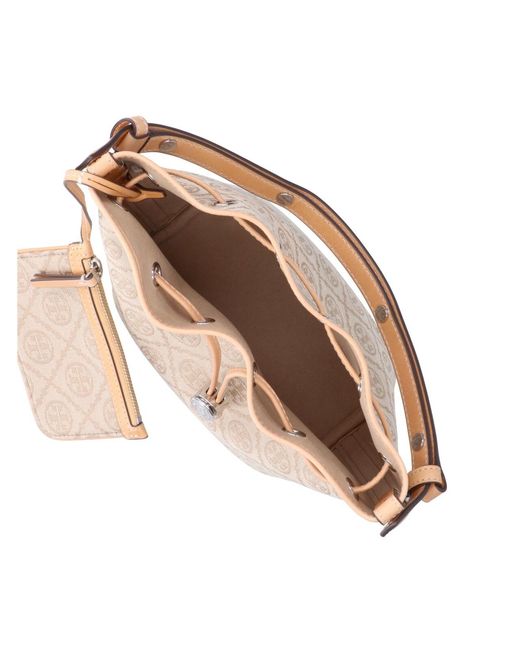 Borsa Secchiello "T-Monogram" di Tory Burch in Pink