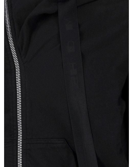 Rick Owens Black Zip Hoodie "Mountain" for men