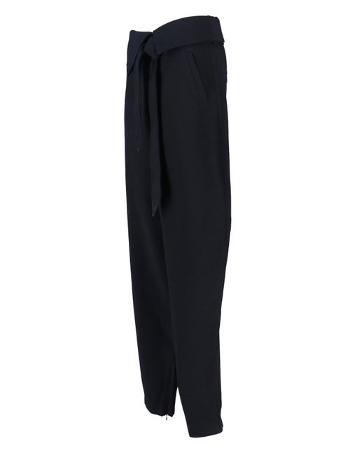 The Attico Blue Cropped Trousers With High Waist