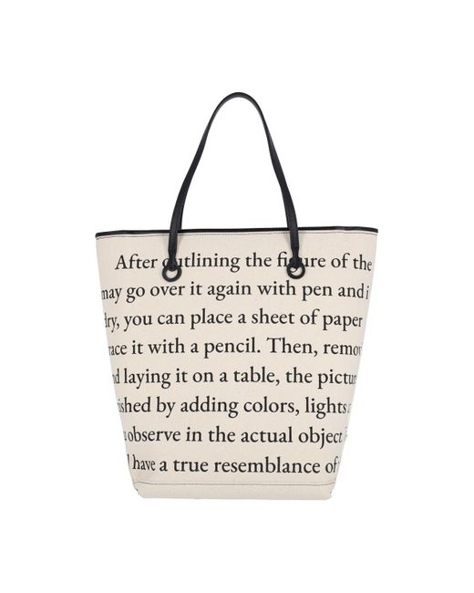 Borsa Tote "Tall Anchor" di J.W. Anderson in White