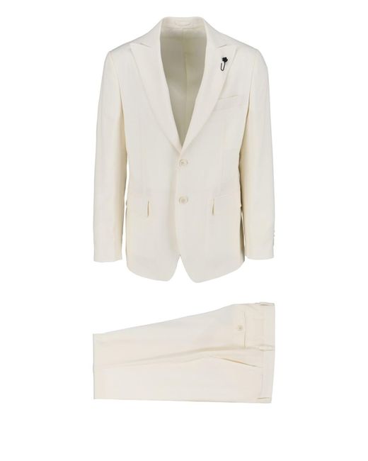 Lardini White Single-breasted Suit for men