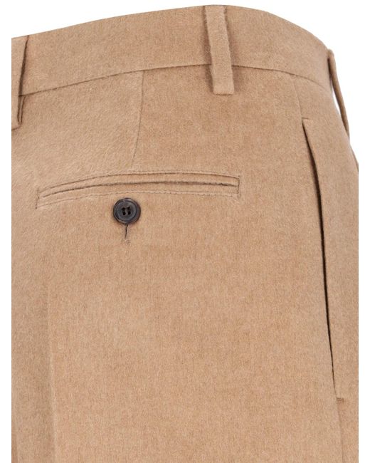 Prada White Shorts With Pleats