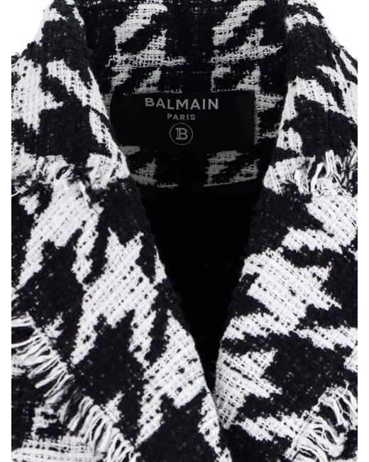 Balmain Black Jackets Cotton