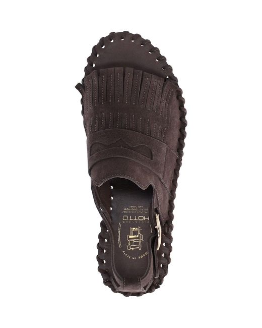 Alexander Hotto Brown Suede Sandals