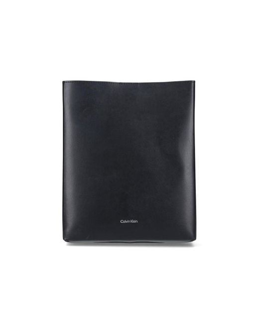 Calvin Klein Black Leather Crossbody Bag