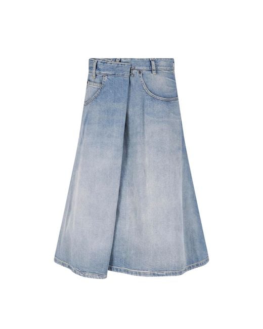 Maison Margiela Blue Denim Midi Skirt