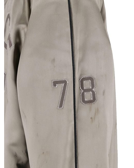 Golden Goose Deluxe Brand Gray Button Closure Acetate Bomber Jacket for men
