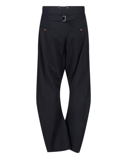 Vivienne Westwood Blue Buckle Pants for men