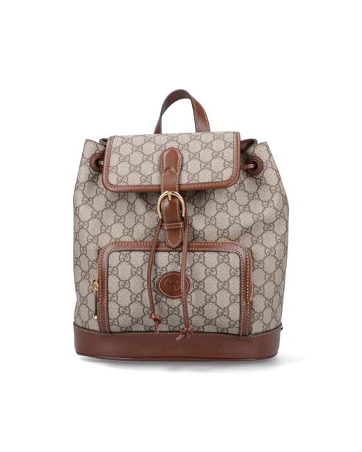 Gucci Brown 'Gg' Backpack for men