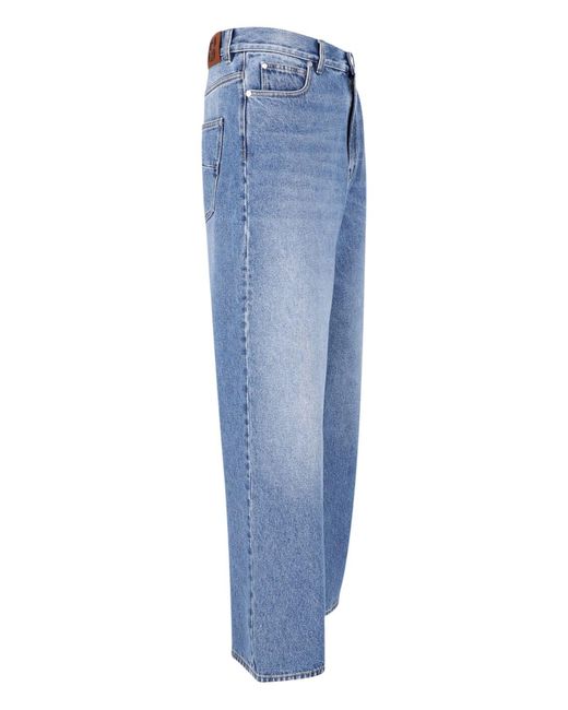 Fendi Blue Straight Jeans for men