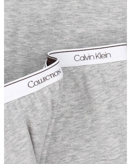 Calvin Klein Gray Slim Tapered Elastic Waistband Trousers