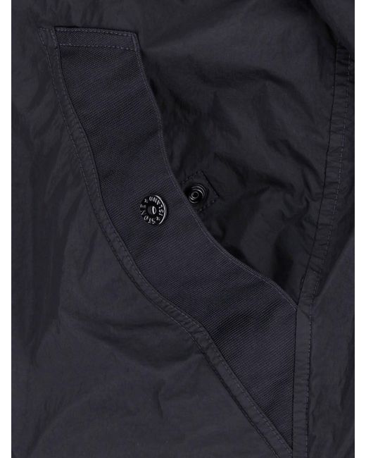 Stone Island Blue Jacket "4100111 Crinkle Reps Ny" for men