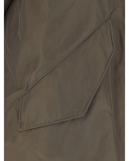 Stone Island Brown Hooded Jacket "Micro Reps" for men
