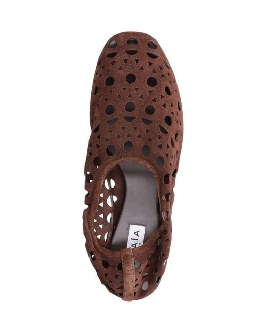 Alaïa Brown Flat Shoes "Vienne"