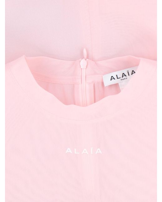 Alaïa Pink Alaia T-Shirts & Tops