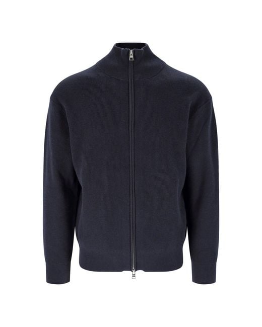 Closed Blue Zip Sweater for men