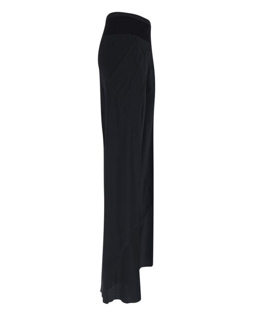 Rick Owens Blue Silk Blend Pants