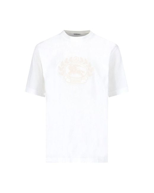 Burberry White T-Shirts And Polos Cotton for men