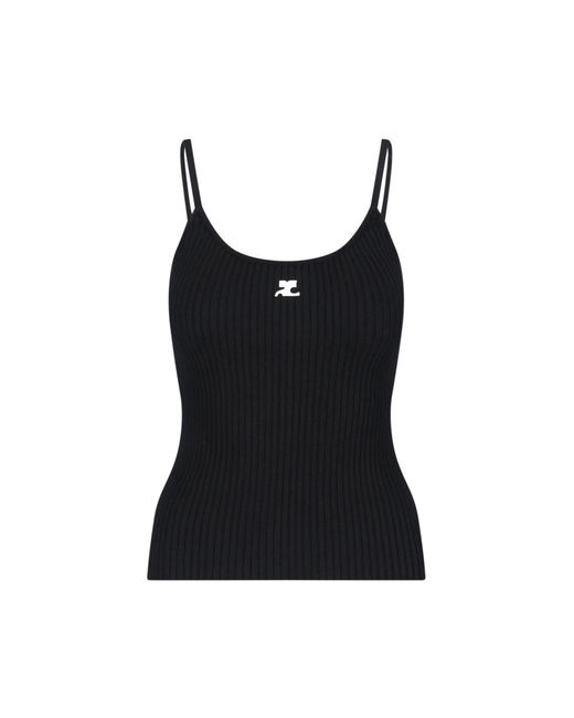Courreges Black Tank Top