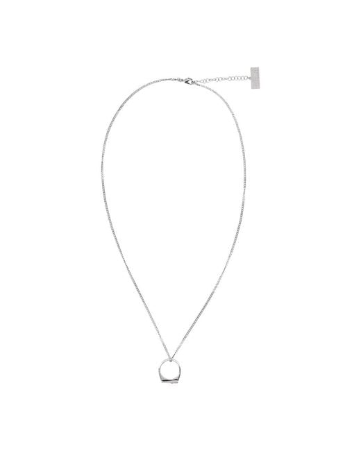 MM6 by Maison Margiela White Pendant Ring Necklace