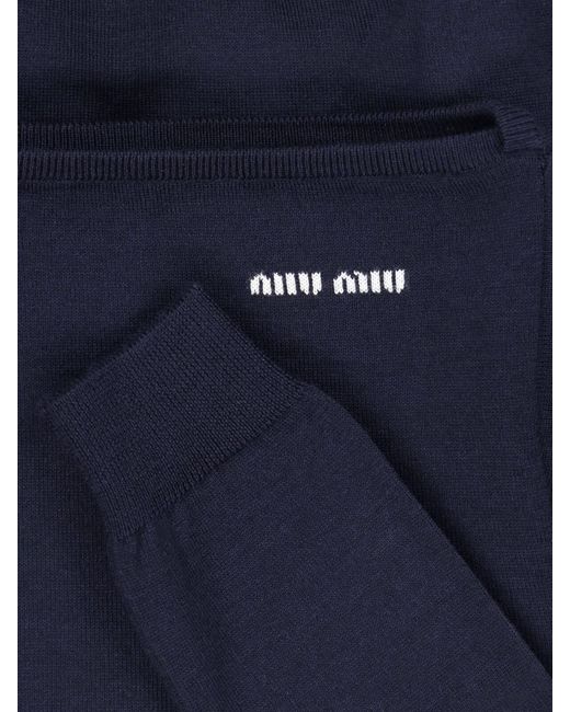 Miu Miu Blue Virgin Wool Sweater