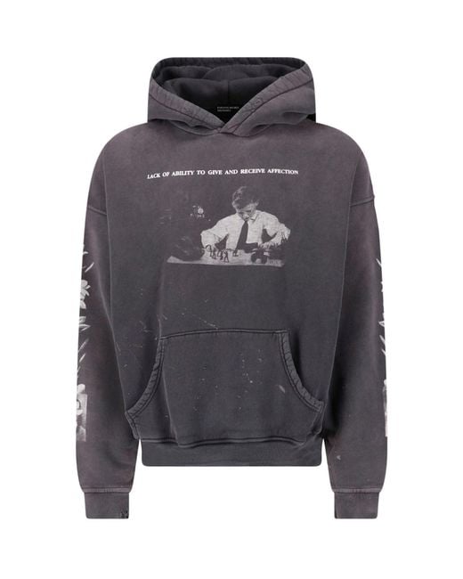 Enfants Riches Deprimes Gray Hoodie "Head Against The Bars" for men